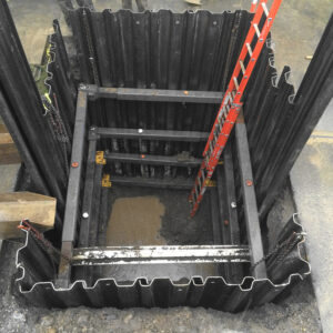 Shoring brace for manhole by NTS