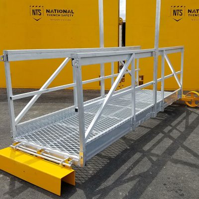 Aluminum bridge from National Trench Safety for fall protection