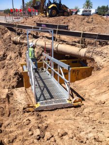Work zone safety system featuring davit arm