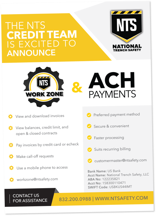 Work Zone Customer Portal Trench and Traffic Safety Equipment Sales